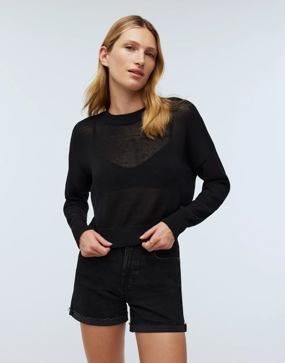 Madewell Loose-Knit Crewneck Sweater XXS